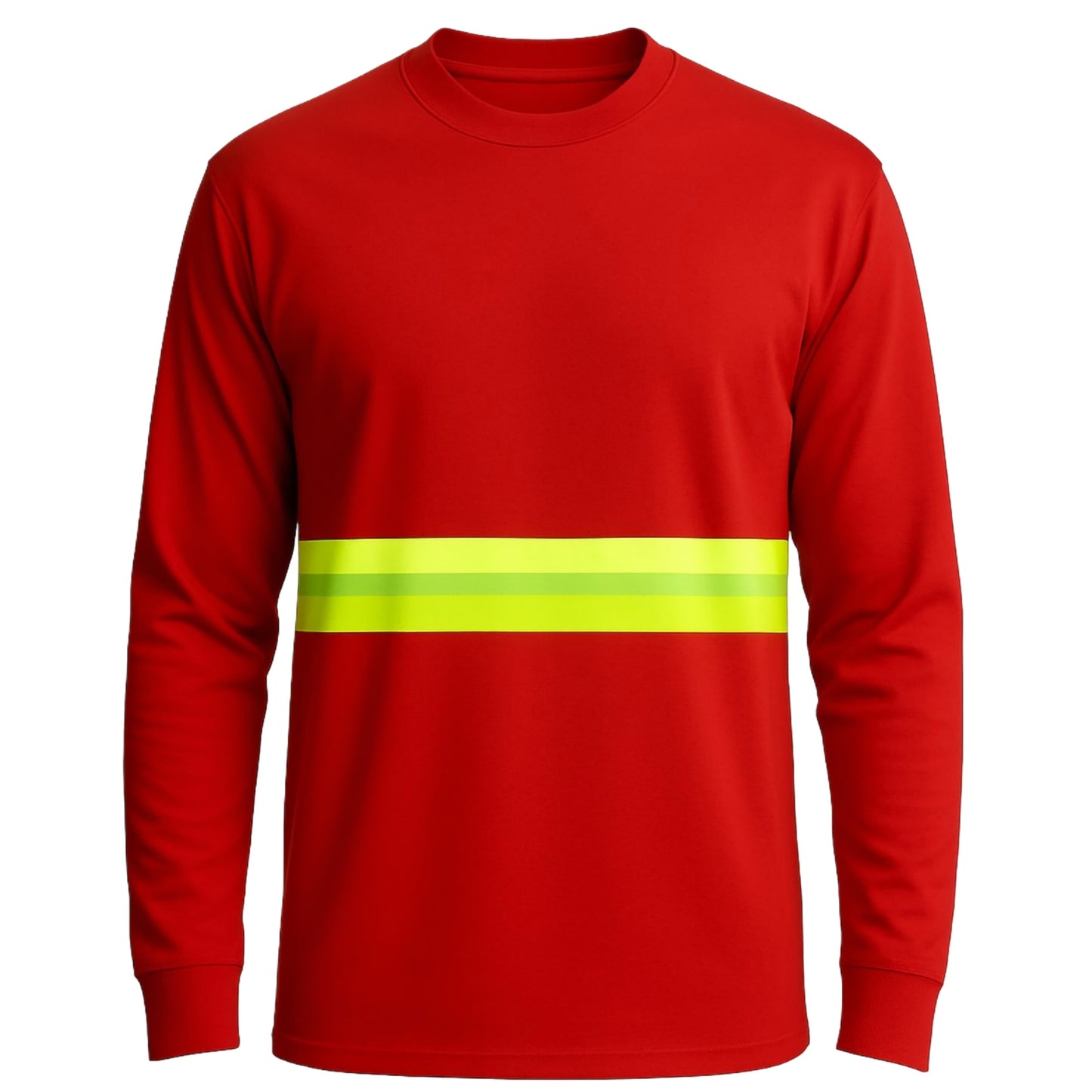 Camisa manga longa com faixa refletiva verde