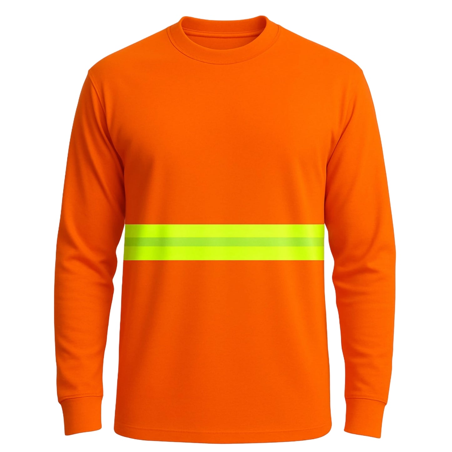 Camisa manga longa com faixa refletiva verde